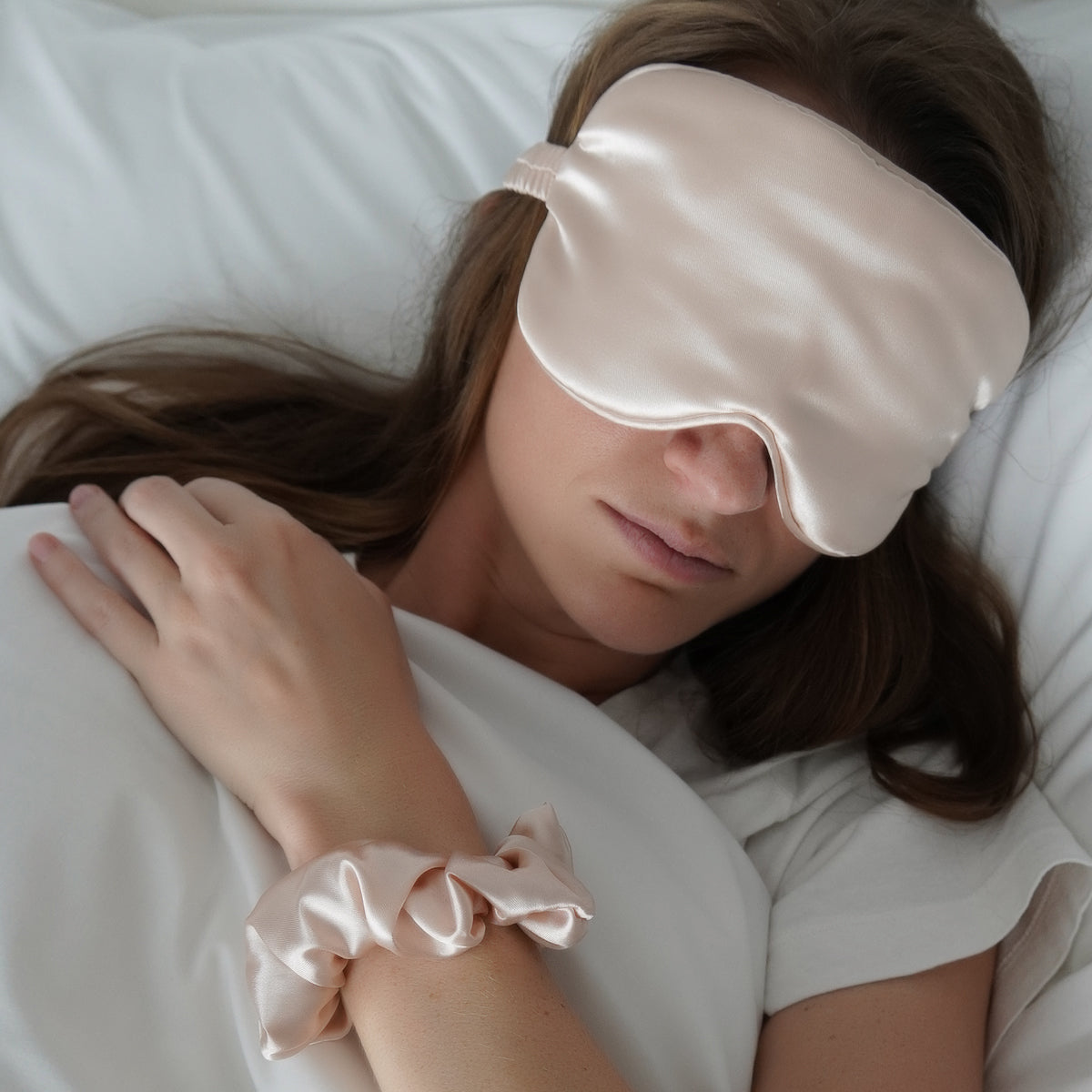 Silky Satin Eye Mask & Scrunchie set