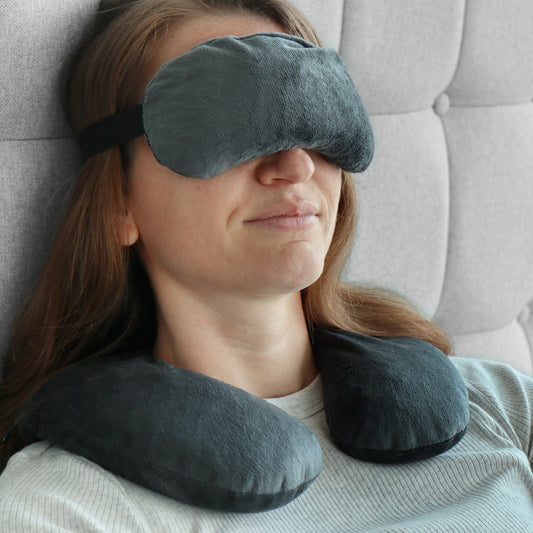 Vibrating Neck Wrap with Weighted Eye Mask